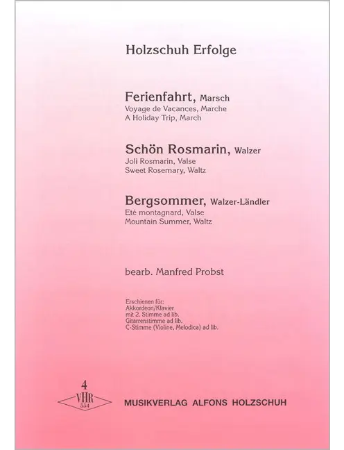 Holzschuh Erfolge, Band 4